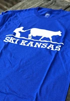 Kansas Blue Ski Style Short Sleeve T Shirt