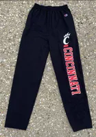 Champion Cincinnati Bearcats Mens Black Open Bottom Sweatpants