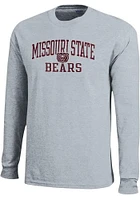 Missouri State Bears Grey Number One Long Sleeve T Shirt