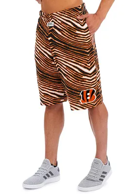 Zubaz Cincinnati Bengals Mens Black Zebra Shorts