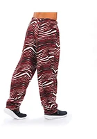 Zubaz Atlanta Falcons Mens Red Traditional Three Color Zebra Sleep Pants