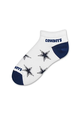Dallas Cowboys Allover Team Logo Womens No Show Socks
