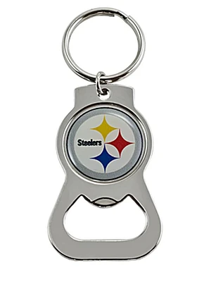 Pittsburgh Steelers Bottle Opener Keychain - White