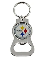 Pittsburgh Steelers Bottle Opener Keychain - White