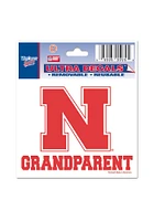 Nebraska Cornhuskers 3x4 Grandparent Auto Decal - Red