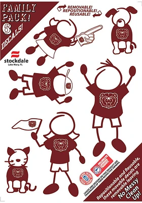 Missouri State Bears 5x7 Family Auto Decal - Maroon