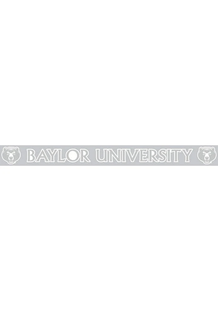 Baylor Bears 2x19 White Auto Strip - White