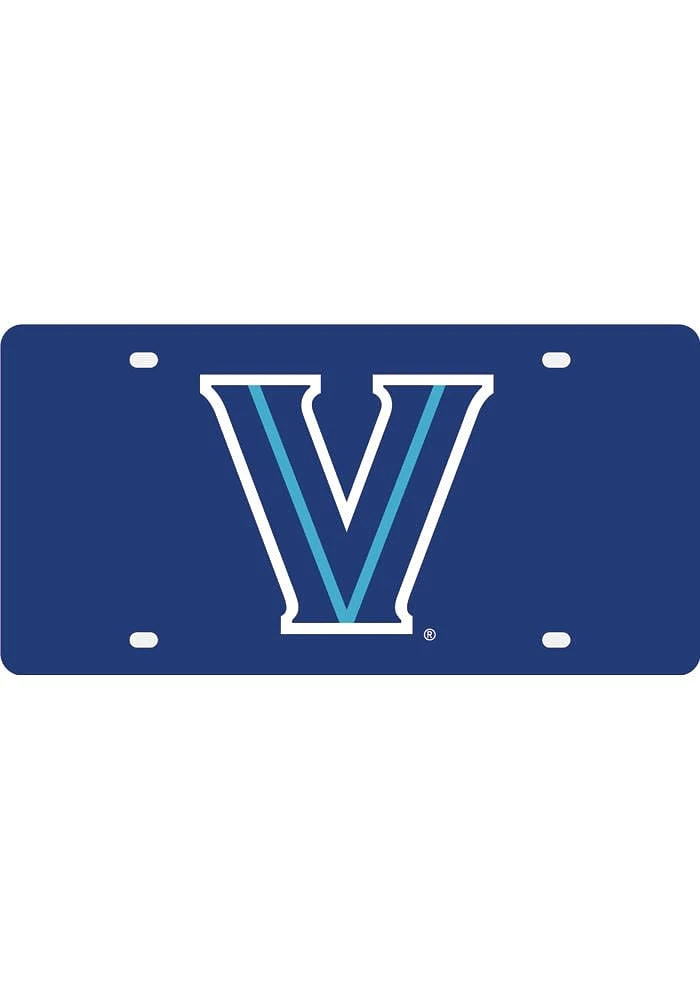 Villanova Wildcats Blue Blue Acrylic Logo Car Accessory License Plate