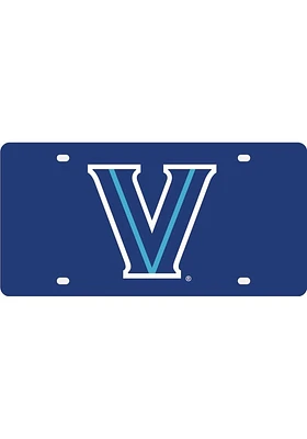 Villanova Wildcats Blue Blue Acrylic Logo Car Accessory License Plate