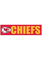Kansas City Chiefs 3x12 Red Bumper Sticker - Red