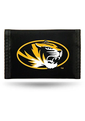 Missouri Tigers Nylon Black Mens Trifold Wallet