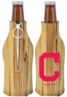 Cleveland Indians Wood Grain Bottle Coolie