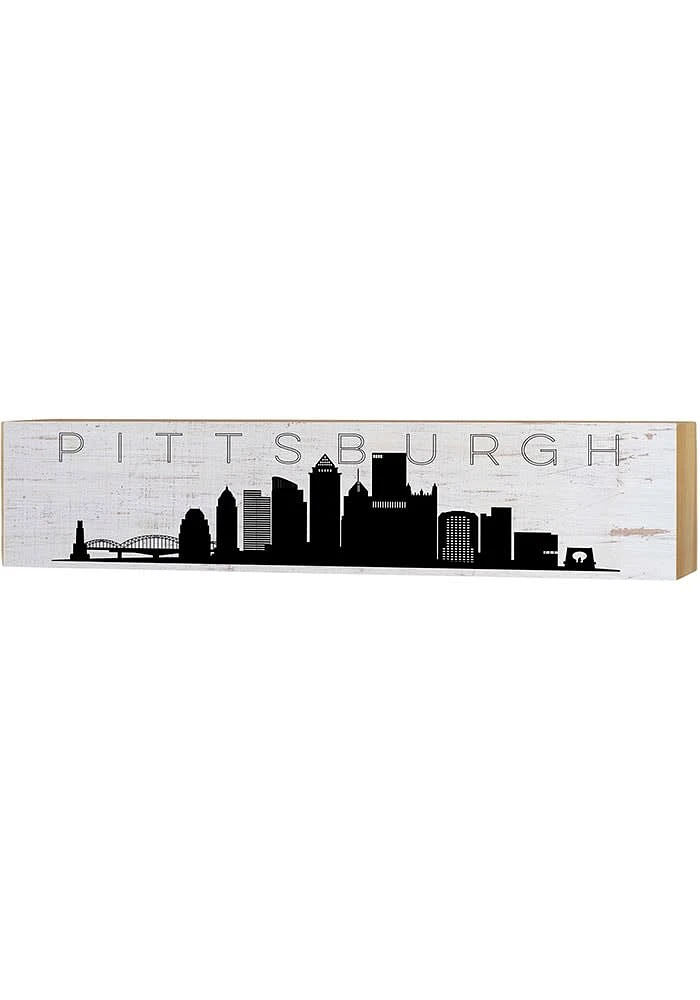 KH Sports Fan Pittsburgh Skyline Sign - White