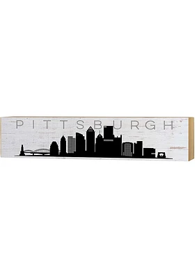 KH Sports Fan Pittsburgh Skyline Sign - White