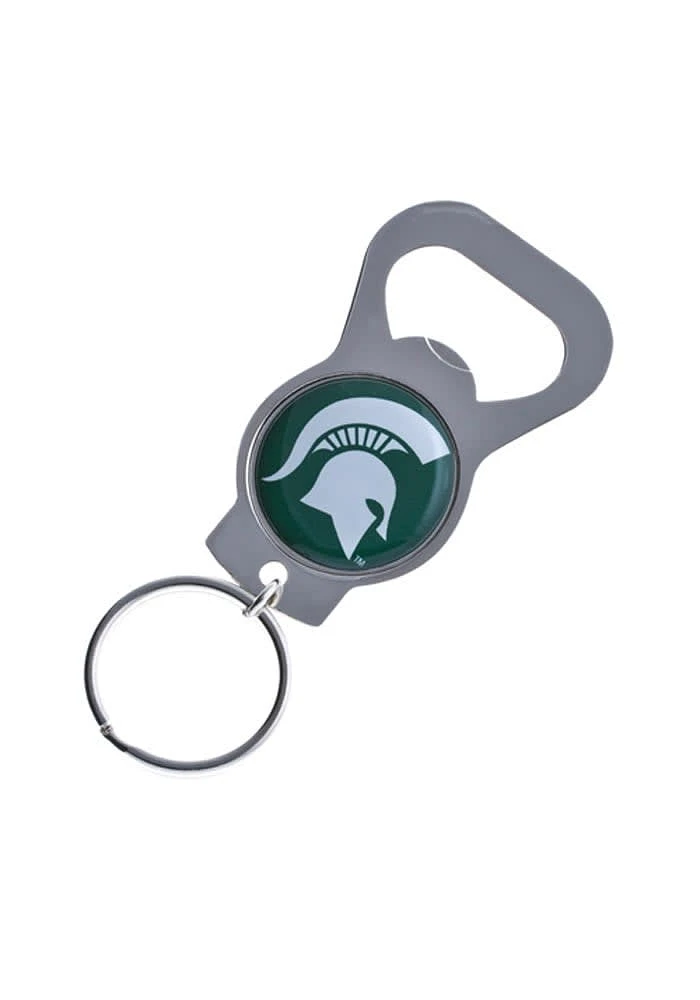 Michigan State Spartans Bottle Opener Graphic Keychain - Green