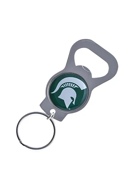 Michigan State Spartans Bottle Opener Graphic Keychain - Green