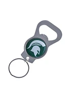Michigan State Spartans Bottle Opener Graphic Keychain - Green