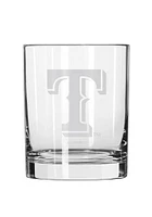 Texas Rangers Frosted Logo Rock Glass - Blue