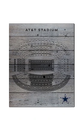KH Sports Fan Dallas Cowboys 16x20 Seating Chart Sign - Grey