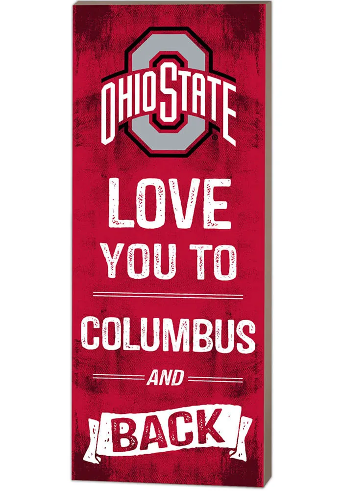 Ohio State Buckeyes 18x7 Love You To... And Back Wall Art - Red