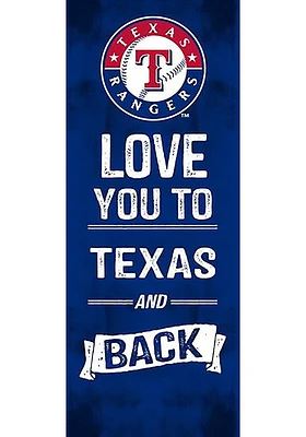 Texas Rangers 18x7 Love You To…And Back Wall Art - Blue