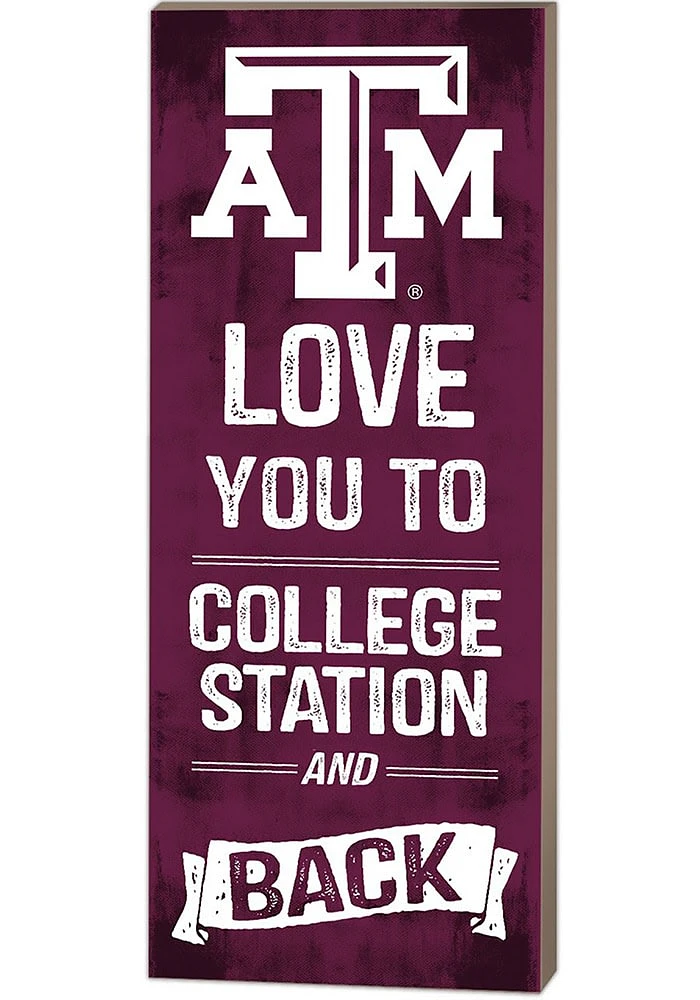 Texas A&M Aggies 18x7 Love You To…And Back Wall Art - Maroon