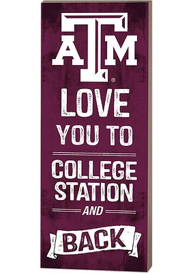 Texas A&M Aggies 18x7 Love You To…And Back Wall Art - Maroon
