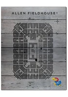 KH Sports Fan Kansas Jayhawks 16x20 Seating Chart Allen Fieldhouse Sign - Grey