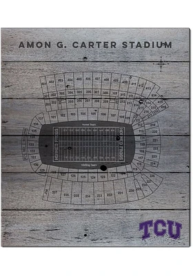 KH Sports Fan TCU Horned Frogs 16x20 Seating Chart Sign - Grey