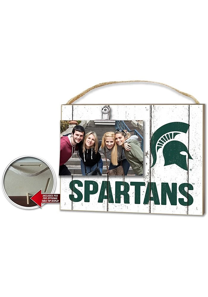 KH Sports Fan Michigan State Spartans 10x8 Clip It Photo Sign - White