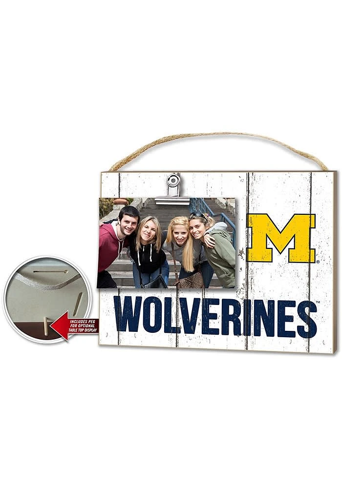 KH Sports Fan Michigan Wolverines 10x8 Clip It Photo Sign - White