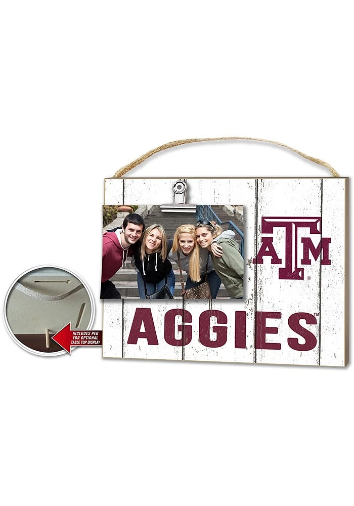 KH Sports Fan Texas A&M Aggies 10x8 Clip It Photo Sign - White