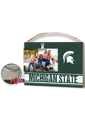 KH Sports Fan Michigan State Spartans 10x8 inch Colored Clip It Photo Sign - Green