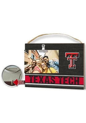 KH Sports Fan Texas Tech Red Raiders 10x8 inch Colored Clip It Photo Sign - Black