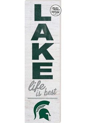 KH Sports Fan Michigan State Spartans Lake Life 10x35 inch Sign - White