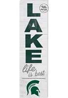 KH Sports Fan Michigan State Spartans Lake Life 10x35 inch Sign - White