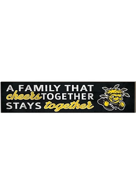 KH Sports Fan Wichita State Shockers 3x13 Family That Cheers Together Sign - White