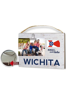 Wichita Clip It Weathered Name Drop Flag Frame Picture Frame - White