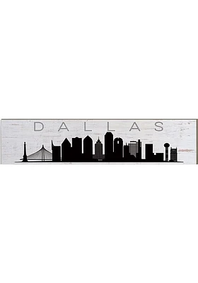 KH Sports Fan Dallas Ft Worth Skyline Table Top Sign Sign - White