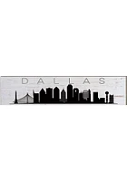 KH Sports Fan Dallas Ft Worth Skyline Table Top Sign Sign - White