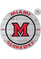 Jardine Associates Miami RedHawks 20x20 In Out Weathered Circle Sign