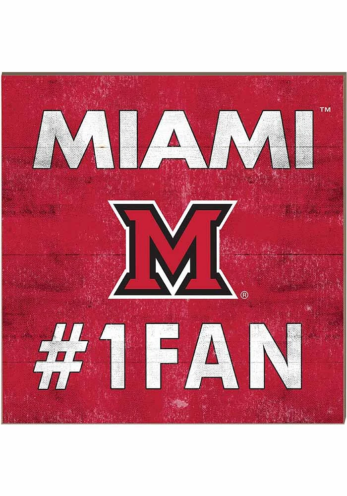 Jardine Associates Miami RedHawks 10x10 #1 Fan Sign