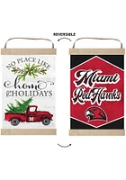 Jardine Associates Miami RedHawks Holiday Reversible Banner Sign