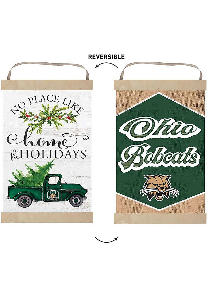 Jardine Associates Ohio Bobcats Holiday Reversible Banner Sign