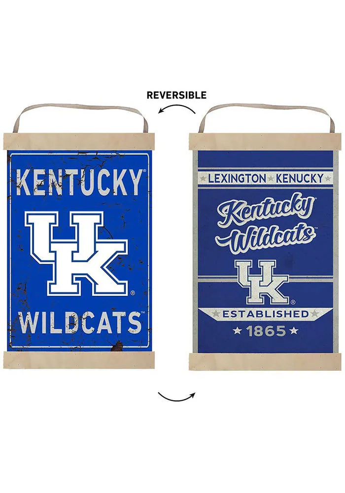 Jardine Associates Kentucky Wildcats Faux Rusted Reversible Banner Sign