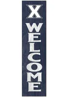 Jardine Associates Xavier Musketeers 11x46 Welcome Leaning Sign