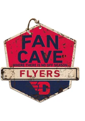 Jardine Associates Dayton Flyers Fan Cave Rustic Badge Sign