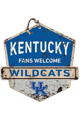 Jardine Associates Kentucky Wildcats Fans Welcome Rustic Badge Sign