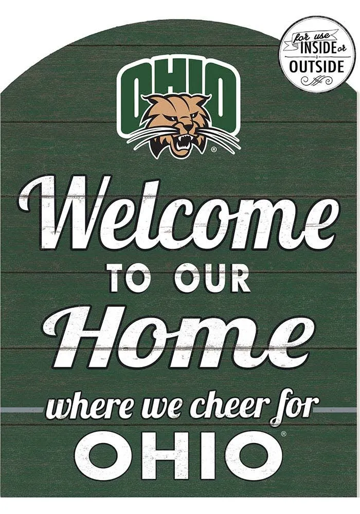 Jardine Associates Ohio Bobcats 16x22 Indoor Outdoor Marquee Sign - Green