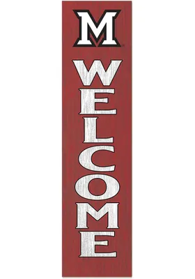 Jardine Associates Miami RedHawks 11x46 Welcome Leaning Sign